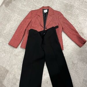 Le Suit Red and Black Pant Suit